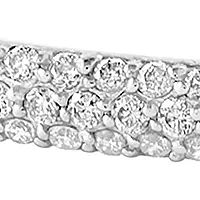 14K White Gold Diamond Bangle 