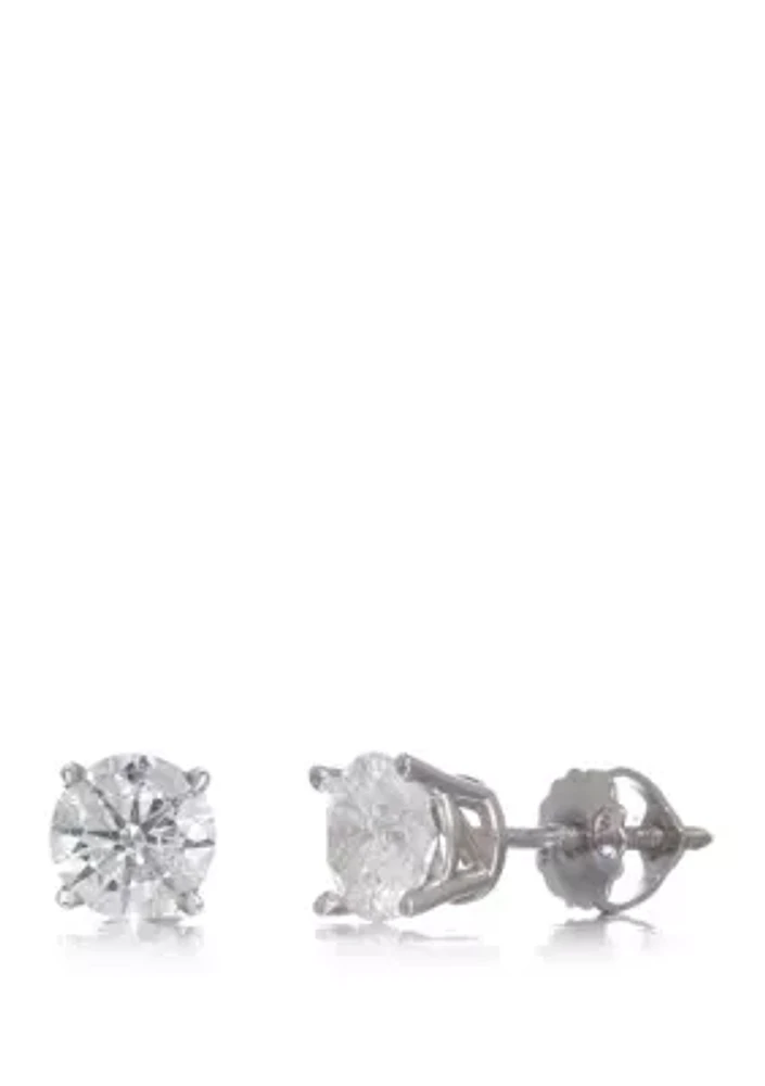 1.0 ct. t.w. Classic Diamond Stud Earrings in 14K White Gold