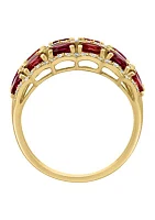 1/3 ct. t.w. Garnet, 1.32 ct. t.w. Rhodolite, 1.44 ct. t.w. Diamond Ring in 14K Yellow Gold