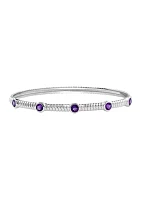 1.1 ct. t.w. Amethyst Bangle Bracelet in Sterling Silver