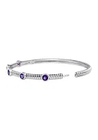 1.1 ct. t.w. Amethyst Bangle Bracelet in Sterling Silver