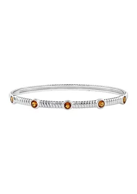 1.2 ct. t.w. Citrine Bangle Bracelet in Sterling Silver