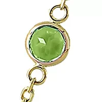 Jade Tincup Strand Necklace in 14K Yellow Gold