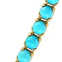 Turquoise Strand Necklace in 14K Yellow Gold