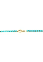 Turquoise Strand Necklace in 14K Yellow Gold