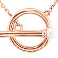 Freshwater Pearl Toggle Necklace in 14K Yellow Gold