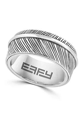 Men's Engraved Ring in Sterling Silver