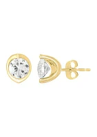 14K Yellow Gold Diamond Earrings