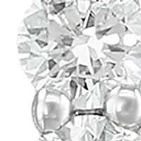 1 ct. t.w. Lab Created Diamond Hoop Earrings in 14K White Gold