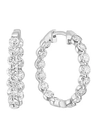 2.79 ct. t.w. Lab-Created Diamond Hoop Earrings in 14K White Gold