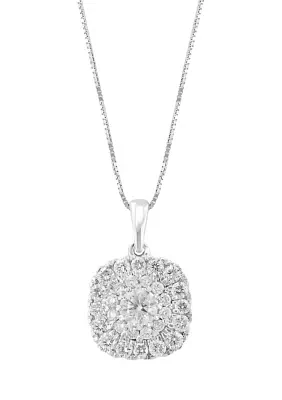 1 ct. t.w. Lab Created Diamond Pendant Necklace in 14K White Gold