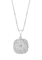 1 ct. t.w. Lab Created Diamond Pendant Necklace in 14K White Gold