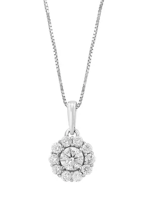 3/8 ct. t.w. Lab Created Diamond Pendant Necklace in 14K White Gold