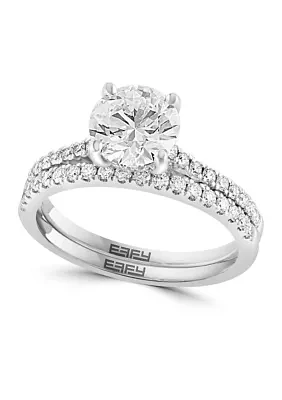 1.95 ct. t.w. Lab Created Diamond Round Bridal Ring in 14K White Gold