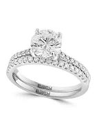 1.95 ct. t.w. Lab Created Diamond Round Bridal Ring in 14K White Gold