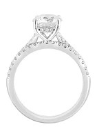 1.95 ct. t.w. Lab Created Diamond Round Bridal Ring in 14K White Gold