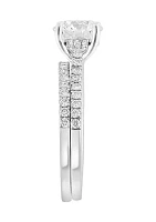 1.95 ct. t.w. Lab Created Diamond Round Bridal Ring in 14K White Gold