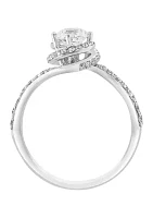 14K White Gold Diamond Ring 