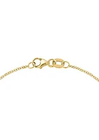 Diamond Station Necklace in 14K Yellow Gold