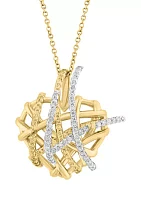 1/4 ct. t.w. Diamond Heart Pendant Necklace in 14K Yellow Gold