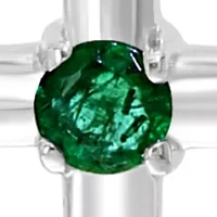 1/8 ct. t.w. Emerald Pendant Necklace in 14K White Gold