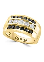 Men's 1.92 ct. t.w. Black Diamond Ring in 14K Yellow Gold