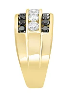 Men's 1.92 ct. t.w. Black Diamond Ring in 14K Yellow Gold