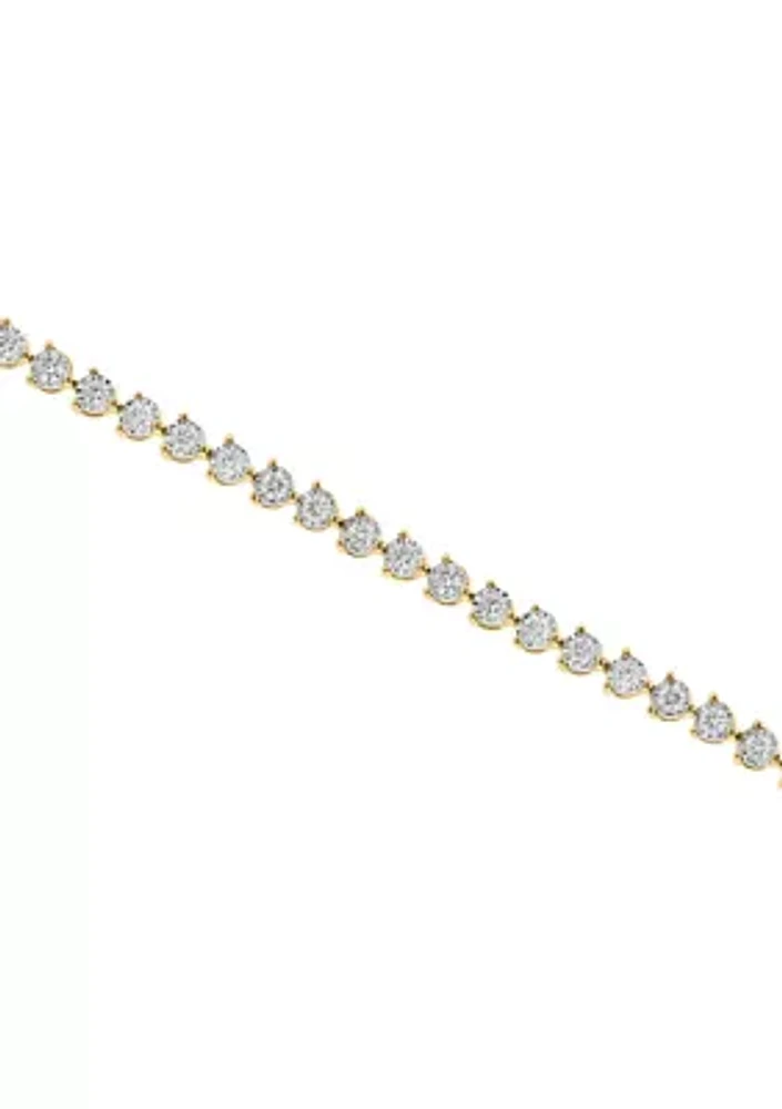 White & Yellow Gold Lab Grown Diamond Bracelet