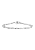 Lab Created 14K White Gold Lab Grown Diamond Bracelet 