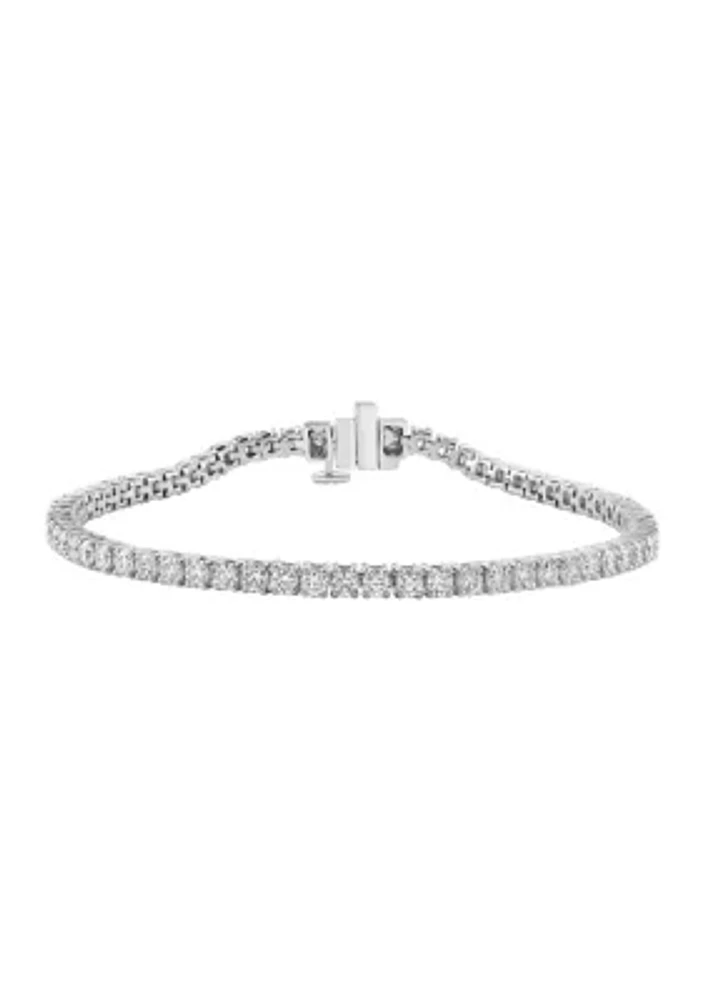 Lab Created Diamond Line Bracelet in 14K White Gold