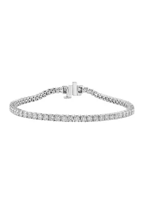 Lab Created Diamond Line Bracelet in 14K White Gold