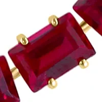  14K Yellow Gold Lab Grown Ruby Bracelet