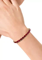  14K Yellow Gold Lab Grown Ruby Bracelet