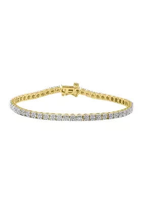 1/4 ct. t.w. Diamond Bracelet in Gold Plated Sterling Silver 