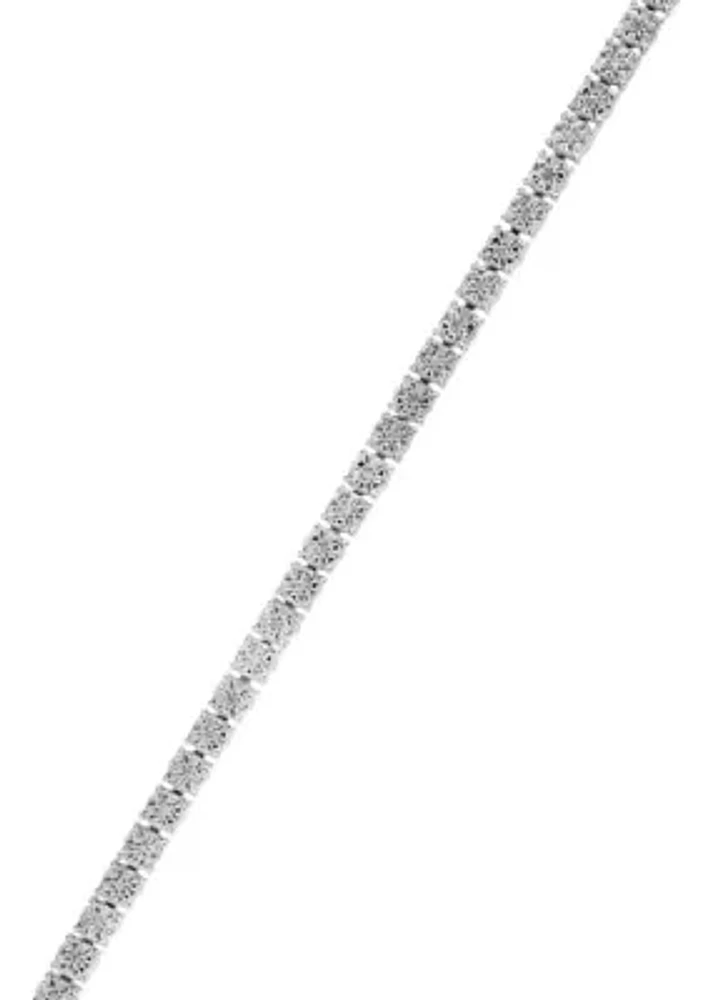 Sterling Silver Diamond Tennis Bracelet