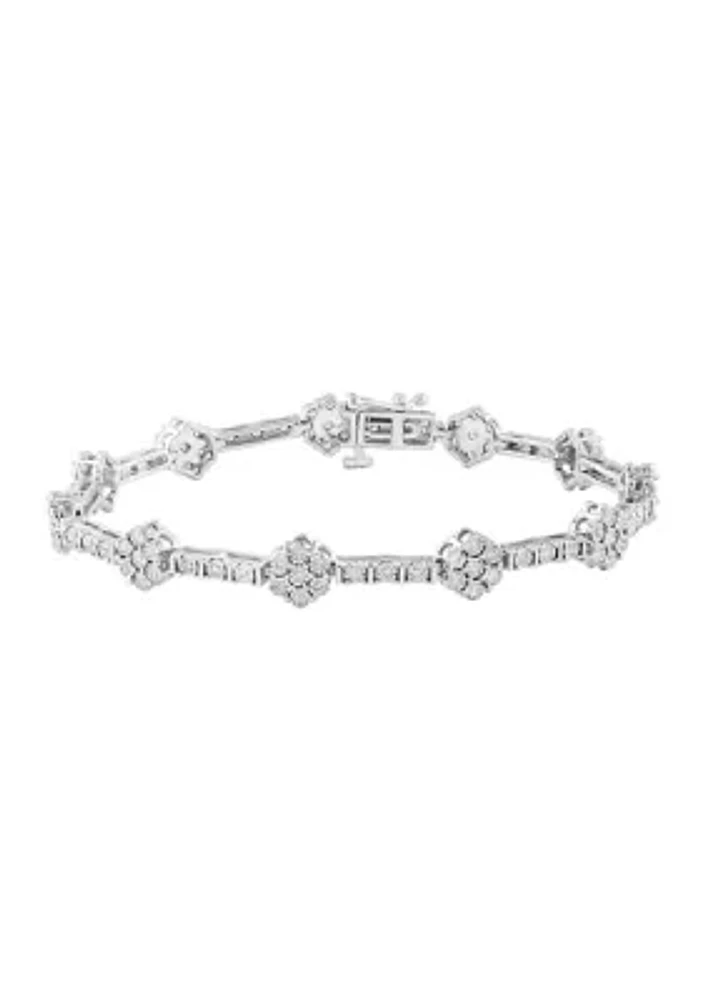 1 ct. t.w. Miracle Set Diamond Bracelet in Sterling Silver