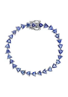 11.4 ct. t.w. Tanzanite Bracelet in Sterling Silver 