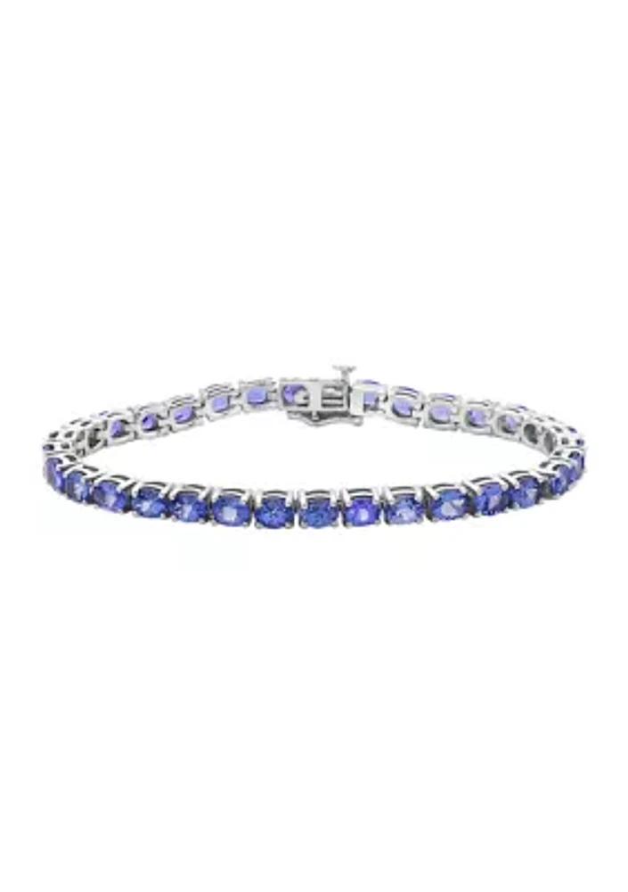  9.69 ct. t.w. Tanzanite Bracelet in Sterling Silver