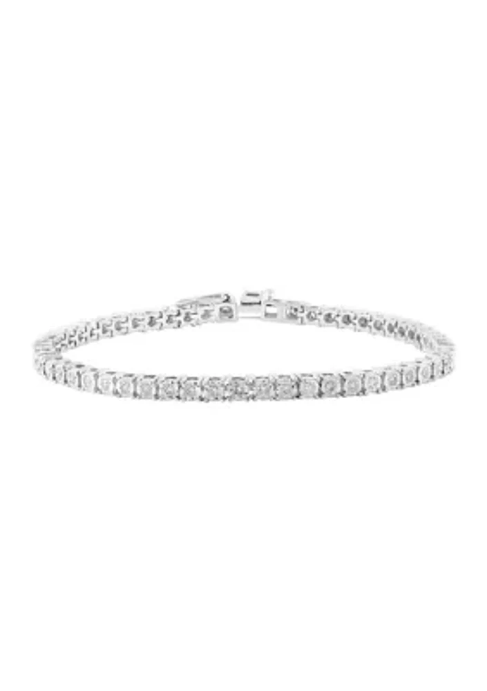 1 ct. t.w. Diamond Tennis Bracelet in  Sterling Silver 