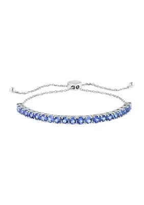 Tanzanite Bolo Bracelet in Sterling Silver