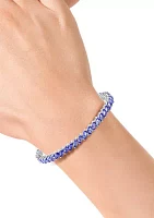 Marquise Tanzanite Tennis Bracelet in Sterling Silver