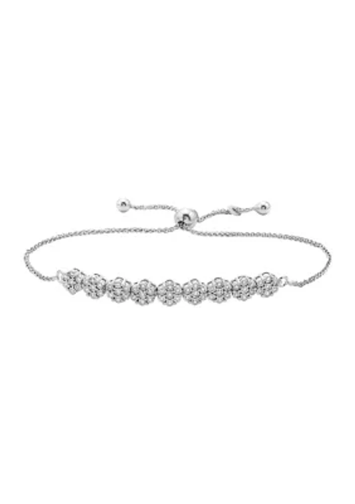 Sterling  Silver 1/5 ct. t.w. Diamond Miracle Set Bracelet