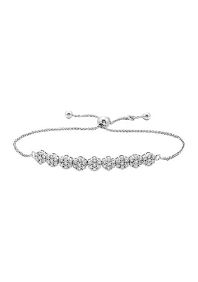 Sterling  Silver 1/5 ct. t.w. Diamond Miracle Set Bracelet