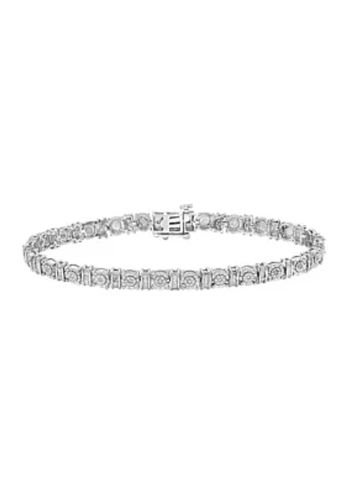 1/5 ct. t.w. Diamond Bracelet in Sterling Silver