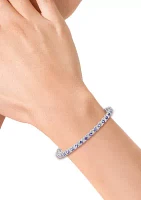 Silver Diamond Tanzanite Bracelet 