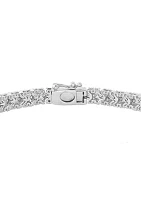 Sterling Silver 1/2 ct. t.w. Miracle Set Diamond Tennis Bracelet 