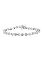 1/4 ct. t.w. Diamond Miracle Set Bangle Bracelet in Sterling Silver