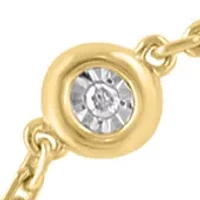 Miracle Set Diamond Station Bracelet in Gold-Plated Sterling Silver 