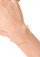 Miracle Set Diamond Station Bracelet in Gold-Plated Sterling Silver 