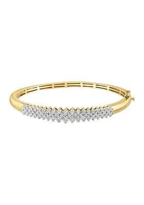 1/2 ct. t.w. Diamond Bracelet in Gold Plated Sterling Silver 